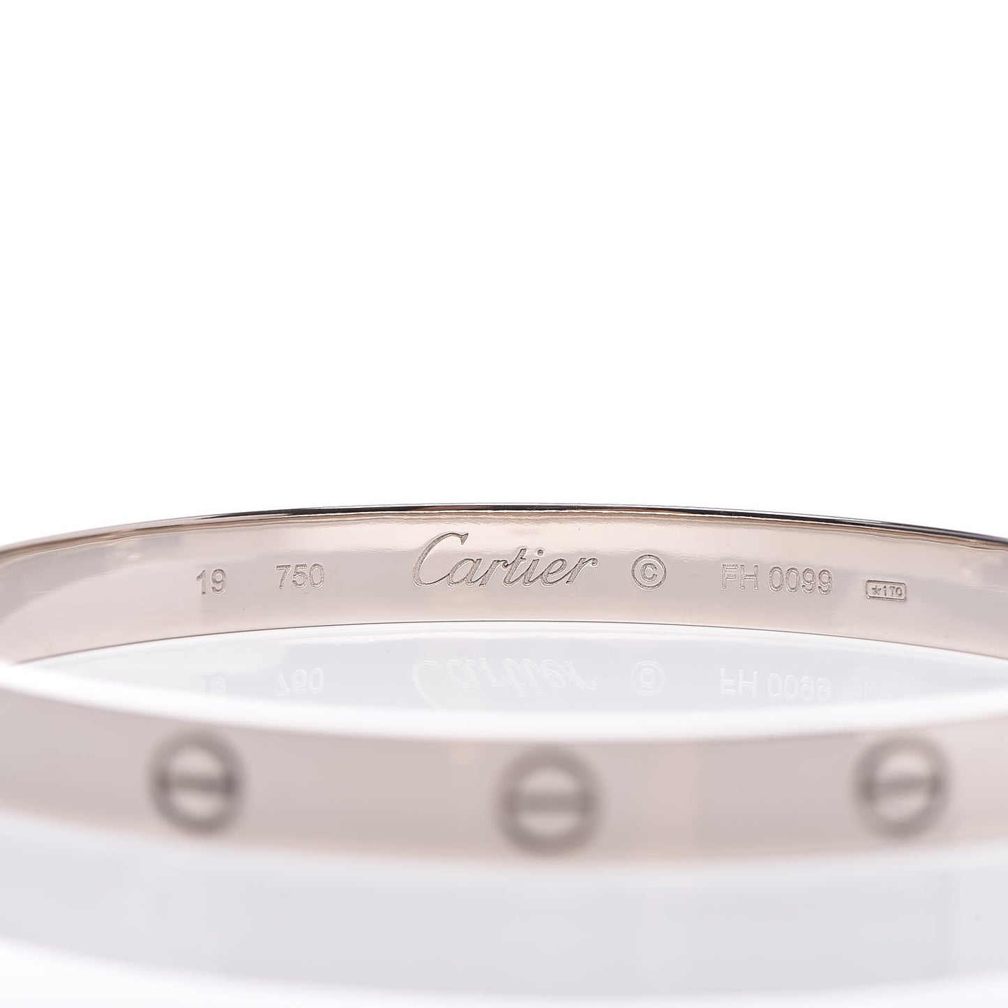 18K White Gold LOVE Bracelet 19