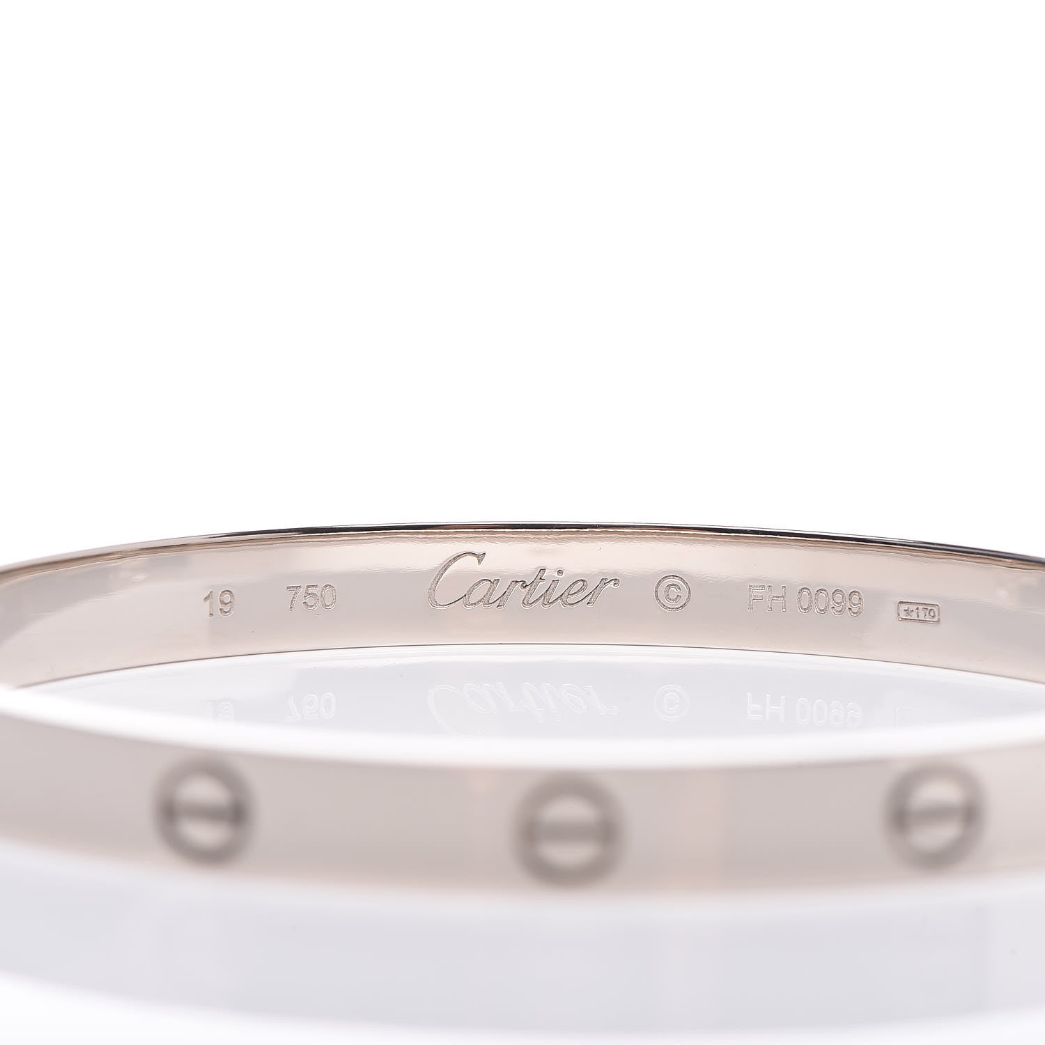 Cartier 18K White Gold LOVE Bracelet 19 5 of 6