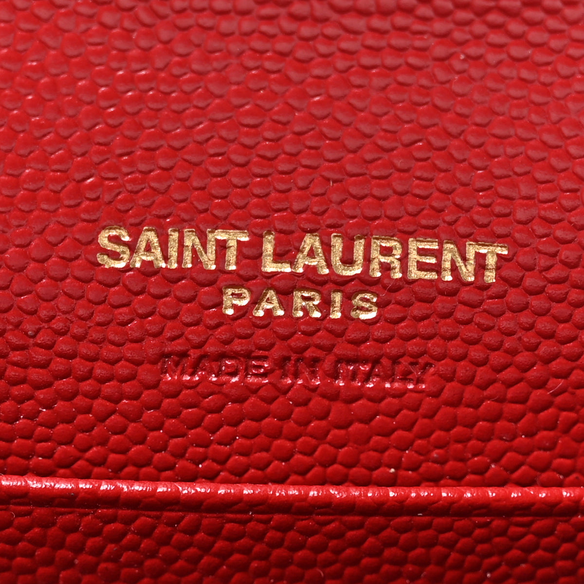 Grain De Poudre Matelasse Chevron Small Monogram Envelope Wallet New Red