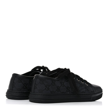 Gucci GG Monogram Calfskin Womens Low Top Sneakers 36 Piombo Black 4 of 6