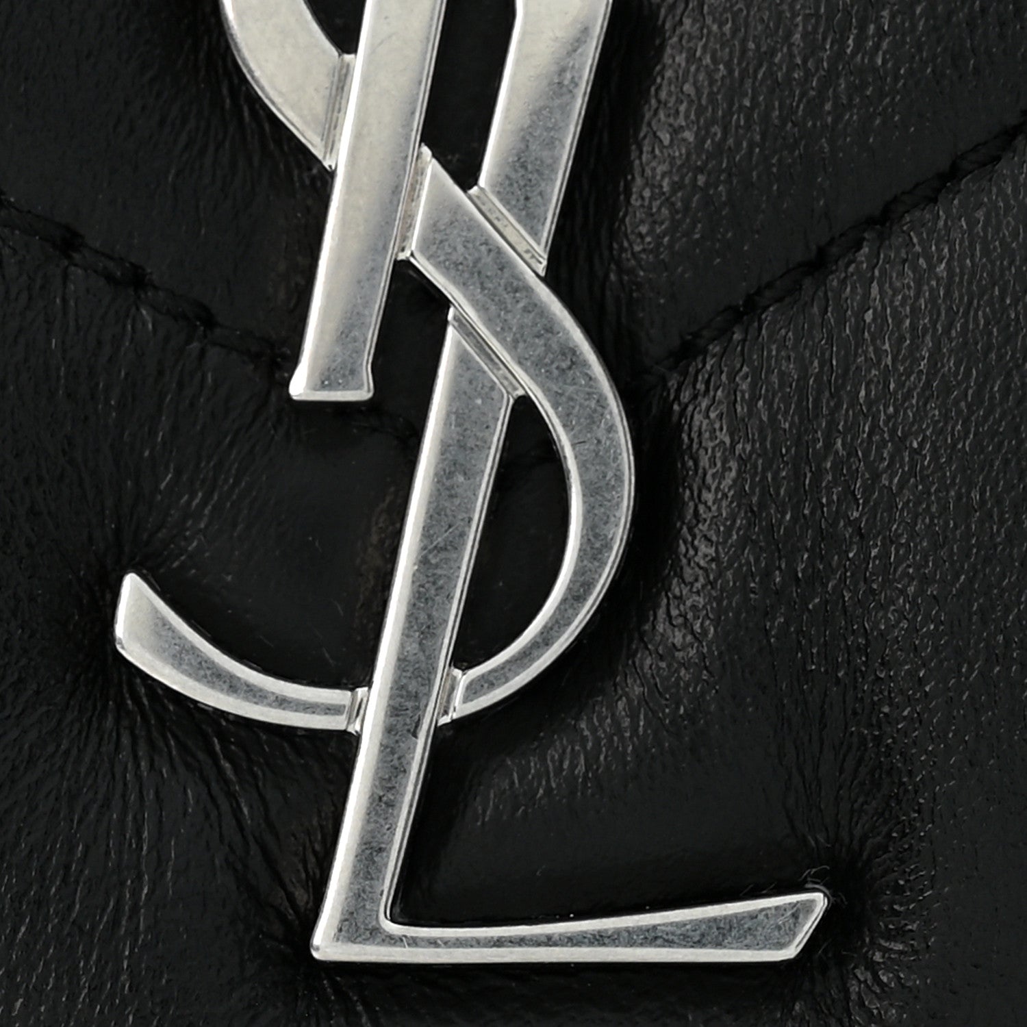 Saint Laurent Calfskin Y Quilted Monogram Toy Loulou Crossbody Bag Black 11 of 11