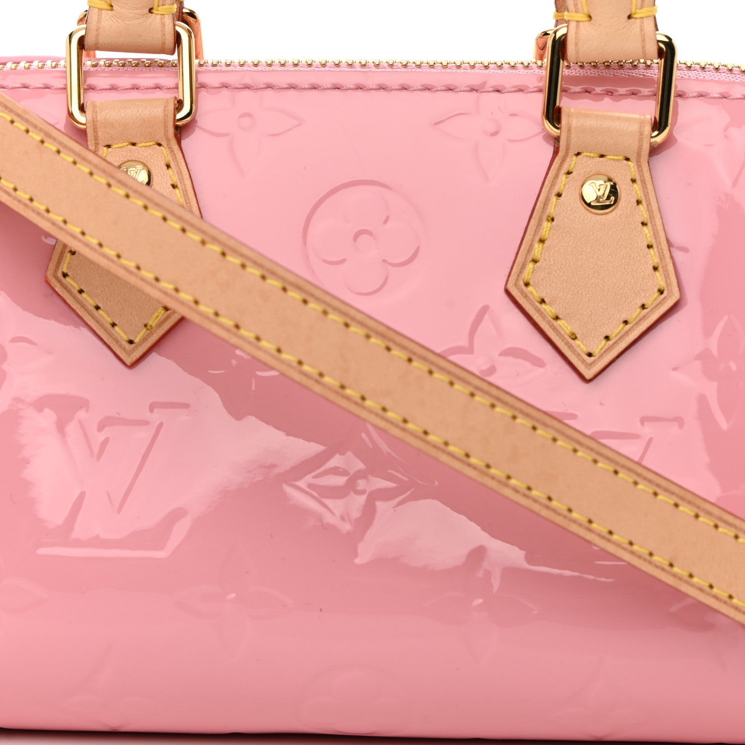 Louis Vuitton Vernis Monogram Nano Speedy Mochi Pink 7 of 11