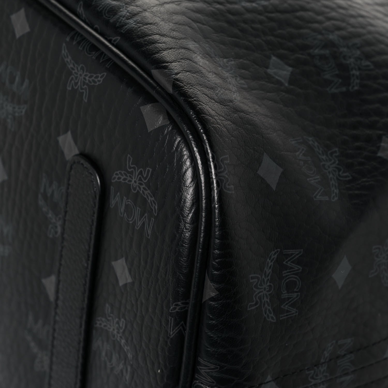 MCM Visetos Large Liz Reversible Shopper Tote Black 8 of 18