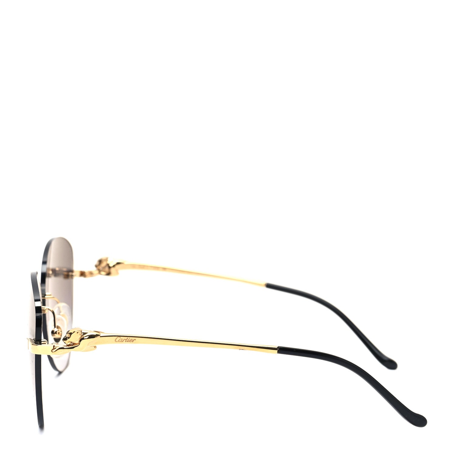Cartier Metal Panthere A58F44K1 Sunglasses Gold Black 3 of 6