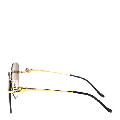 Cartier Metal Panthere A58F44K1 Sunglasses Gold Black 3 of 6