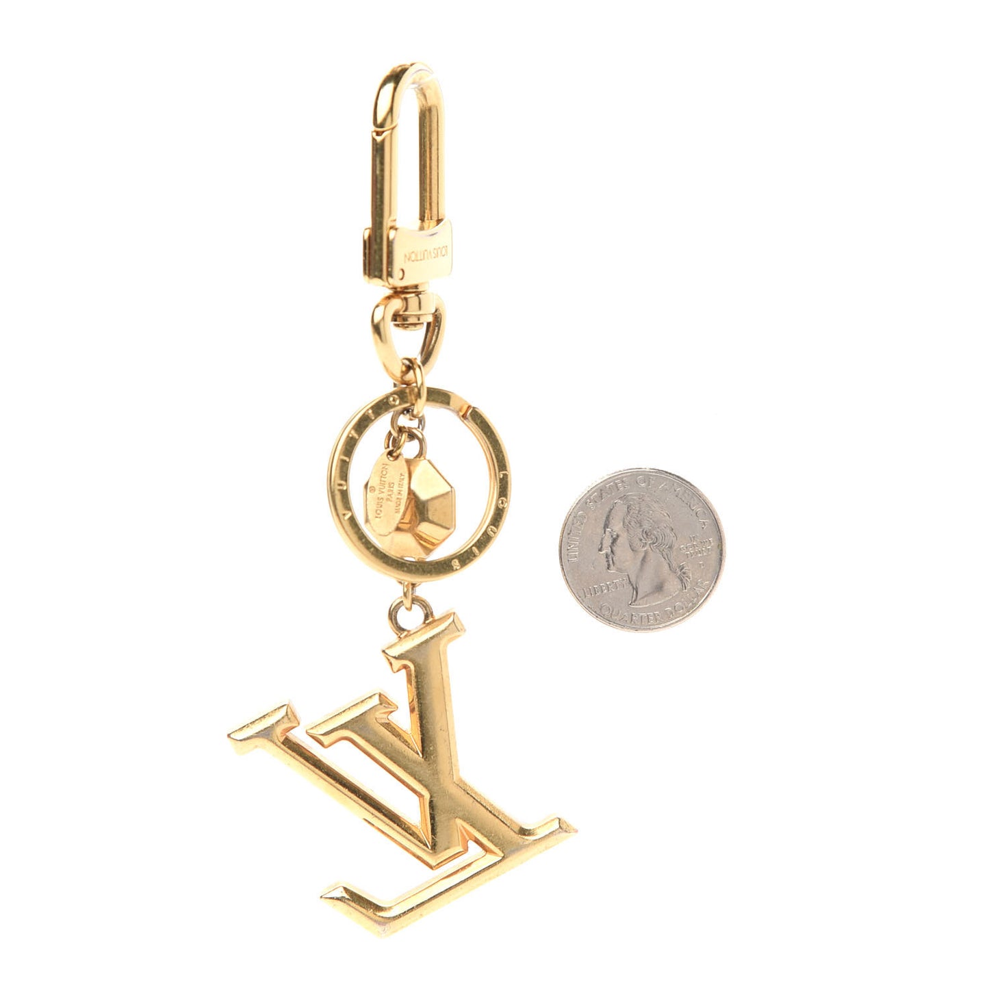 LV Facettes Bag Charm Key Holder Gold