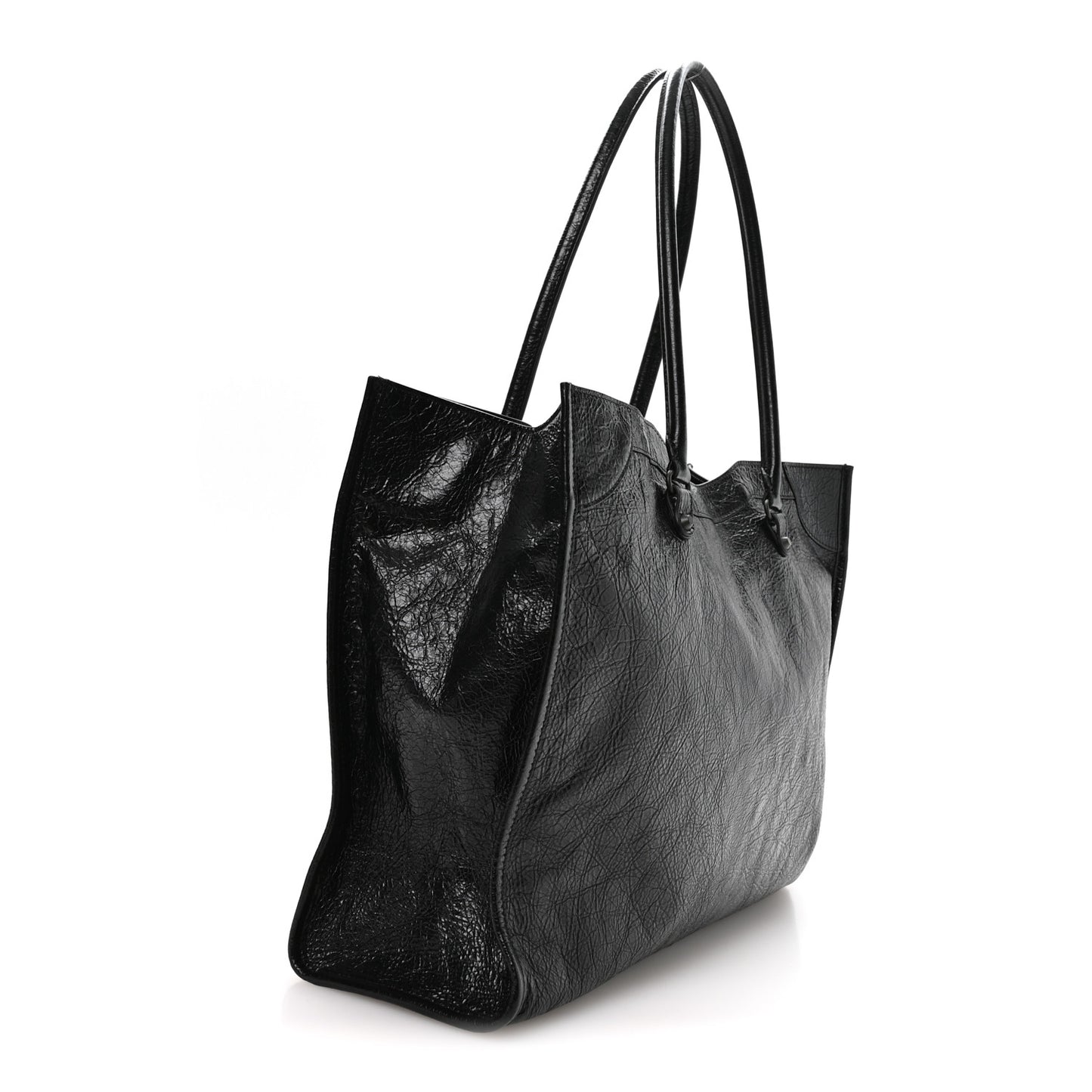 Agneau Arena Classic Hardware Medium Le City Tote Black