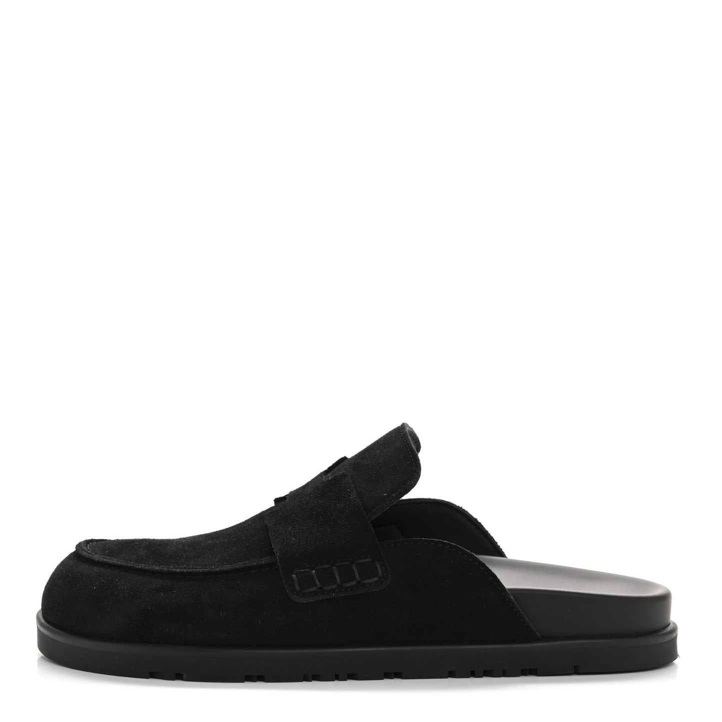 Suede Calfskin Go Mules 37.5 Black
