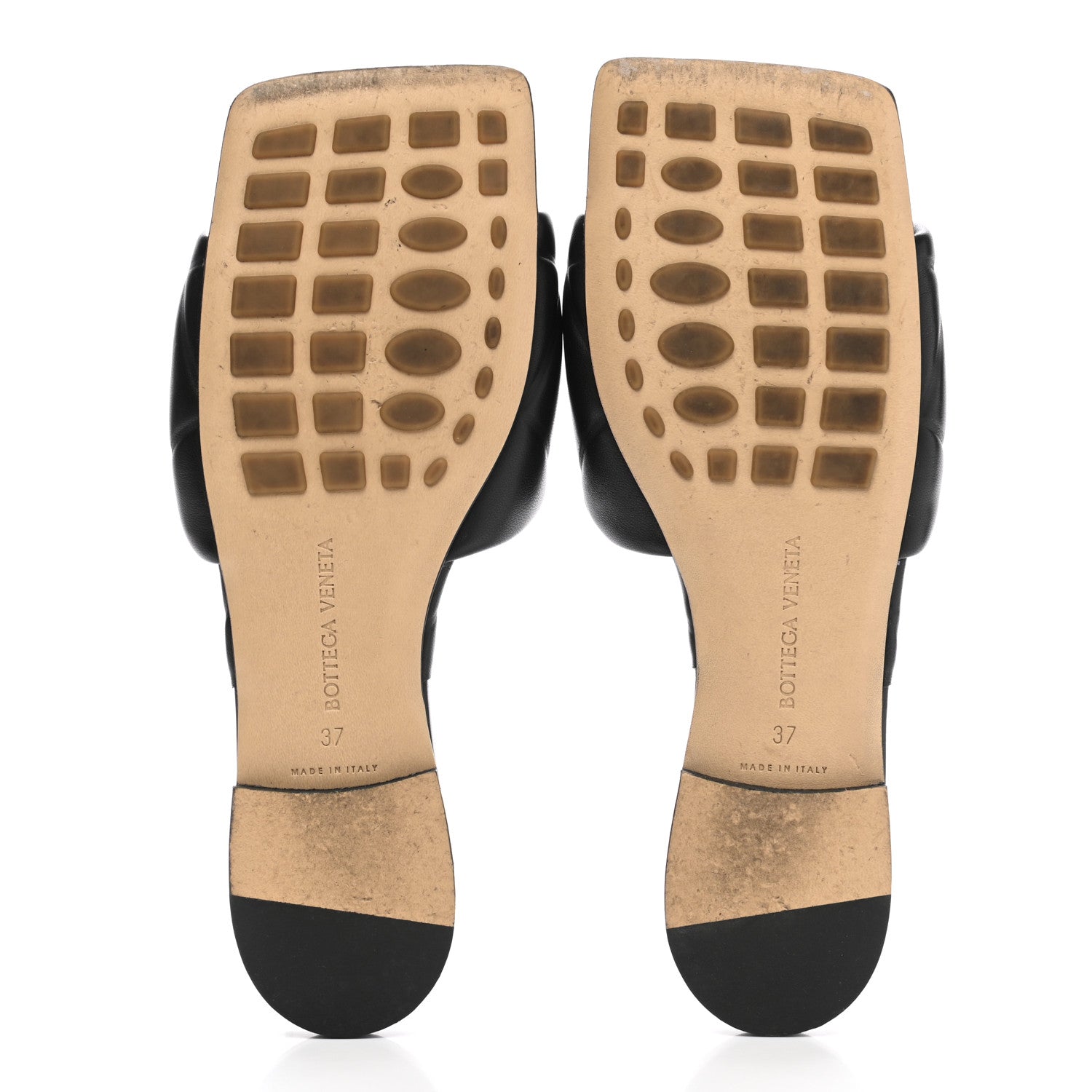 Bottega Veneta Nappa Quilted Rubber Lido Flat Sandals 37 Black 5 of 10