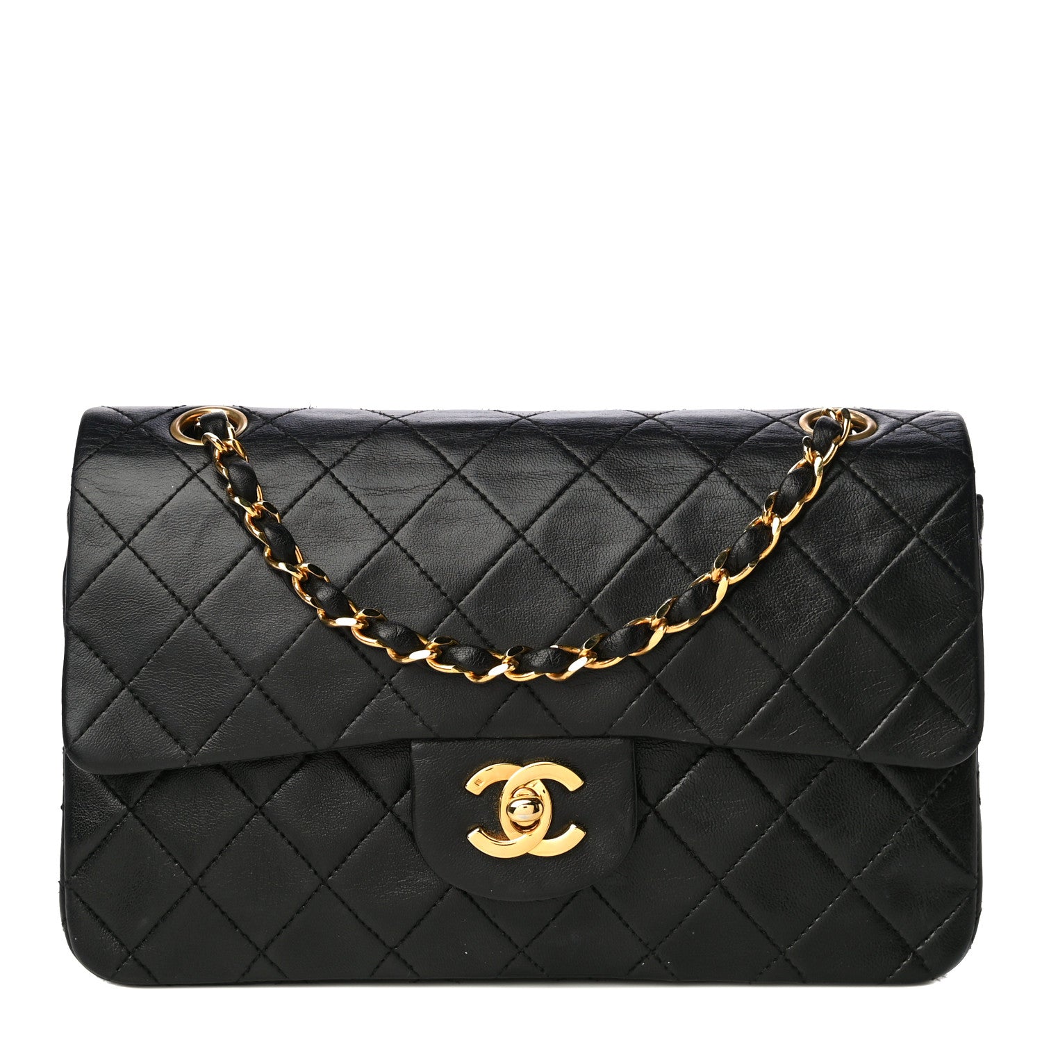 Chanel Lambskin Quilted Small Double Flap Black 1 of 28