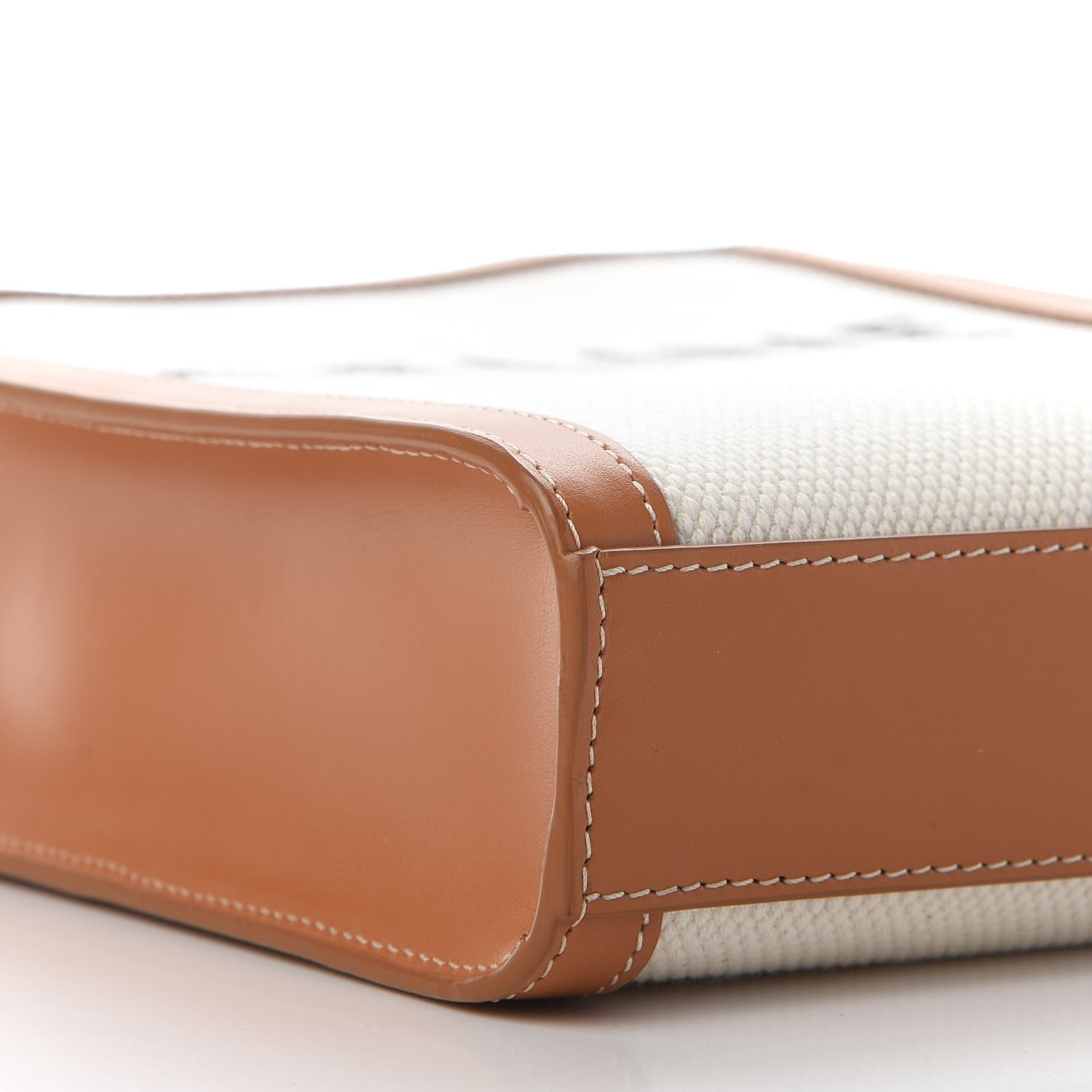 Celine Canvas Calfskin Mini Vertical Cabas Natural Tan 6 of 7