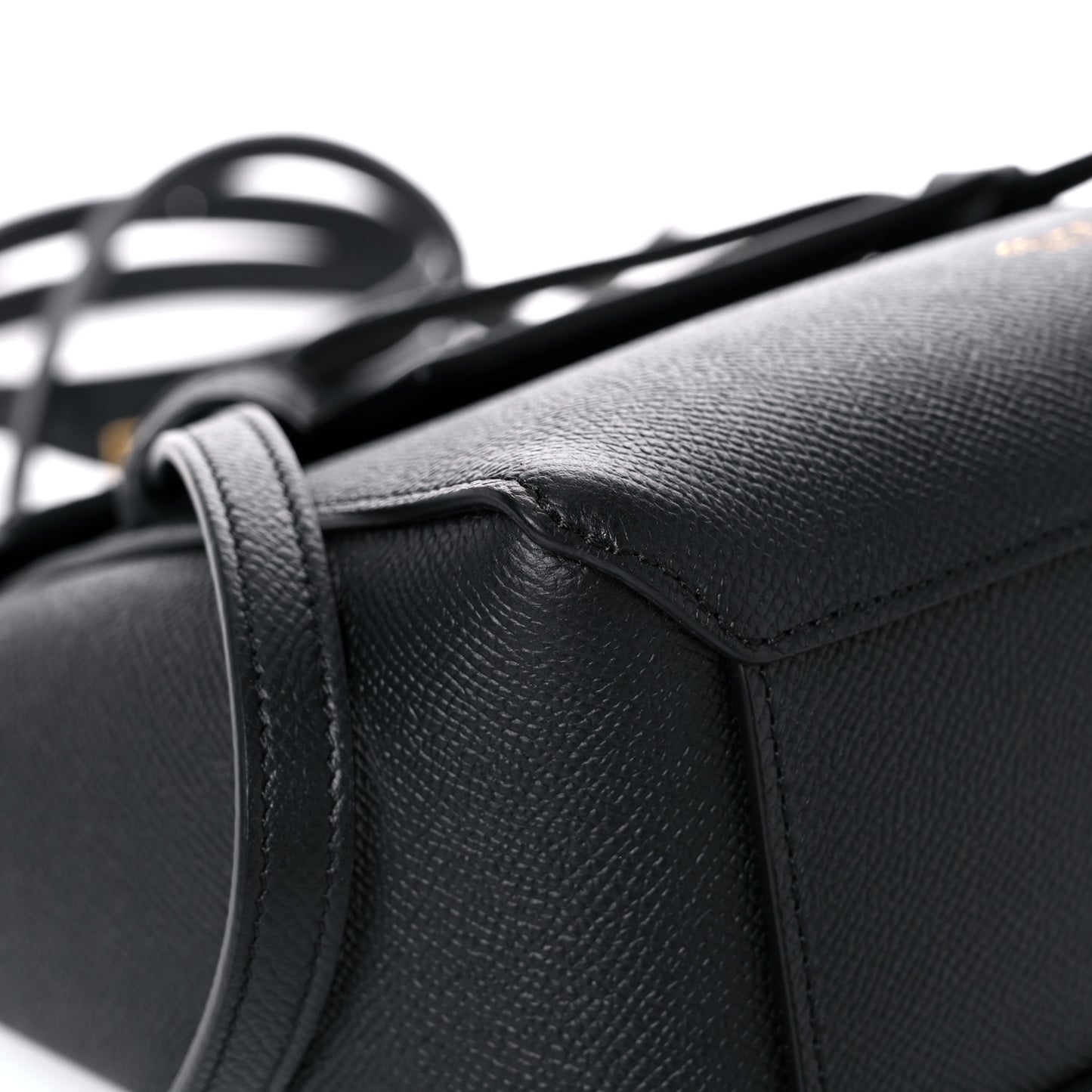 Grained Calfskin Nano Belt Bag Black