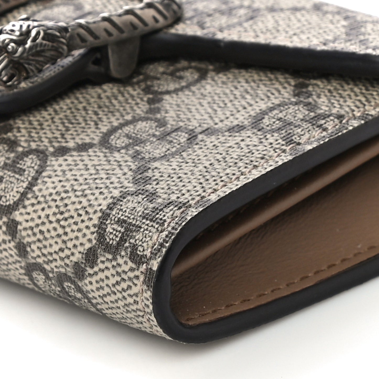 GG Supreme Monogram Dionysus Coin Purse Taupe
