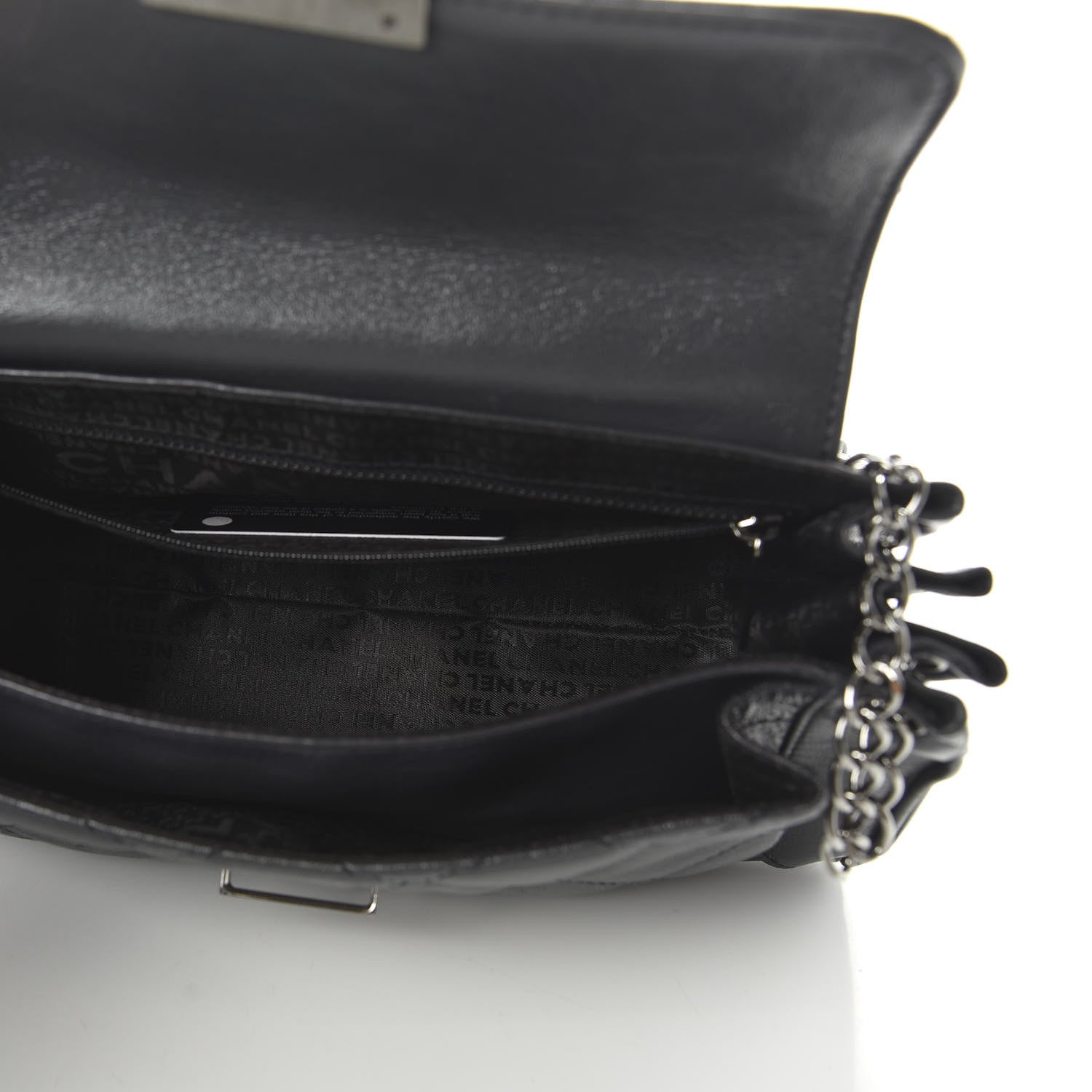 Chanel Calfskin Quilted Accordion Flap Grey 4 of 10