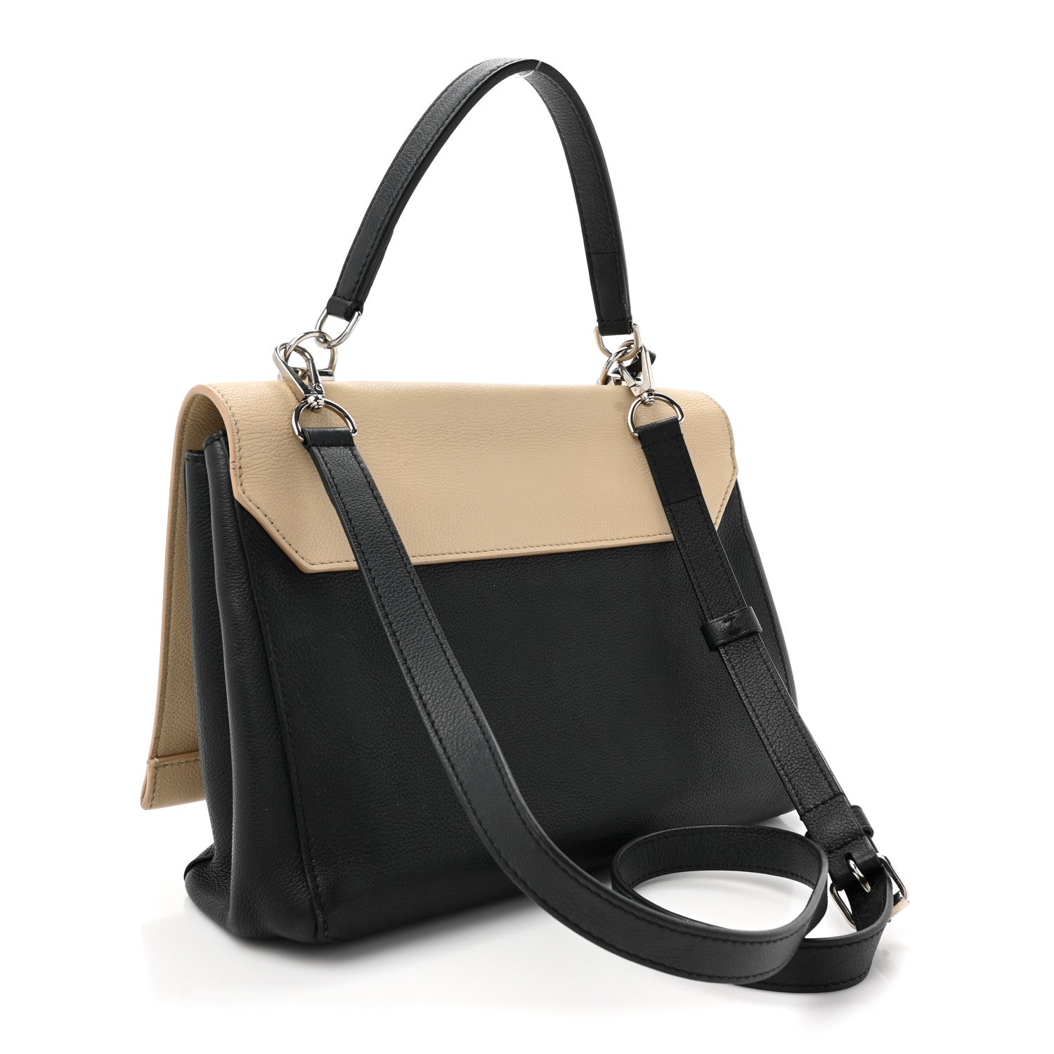 Louis Vuitton Soft Calfskin Lockme II Top Handle Vanille Black 3 of 21