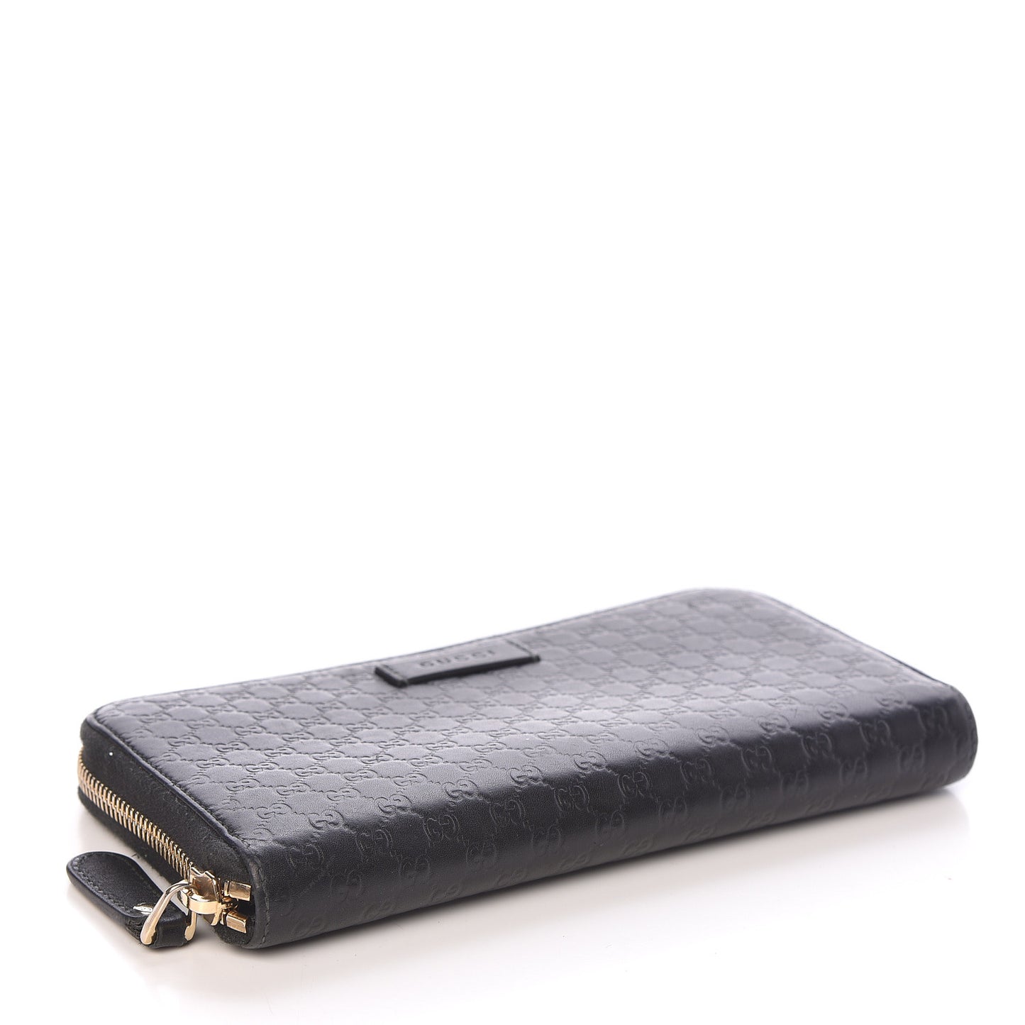Microguccissima Zip Around Wallet Black