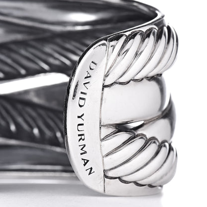 David Yurman Sterling Silver Crossover Cuff Bracelet 4 of 5