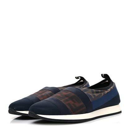 Fendi Technical Mesh FF Sneakers 39 Tobacco Navy 4 of 12