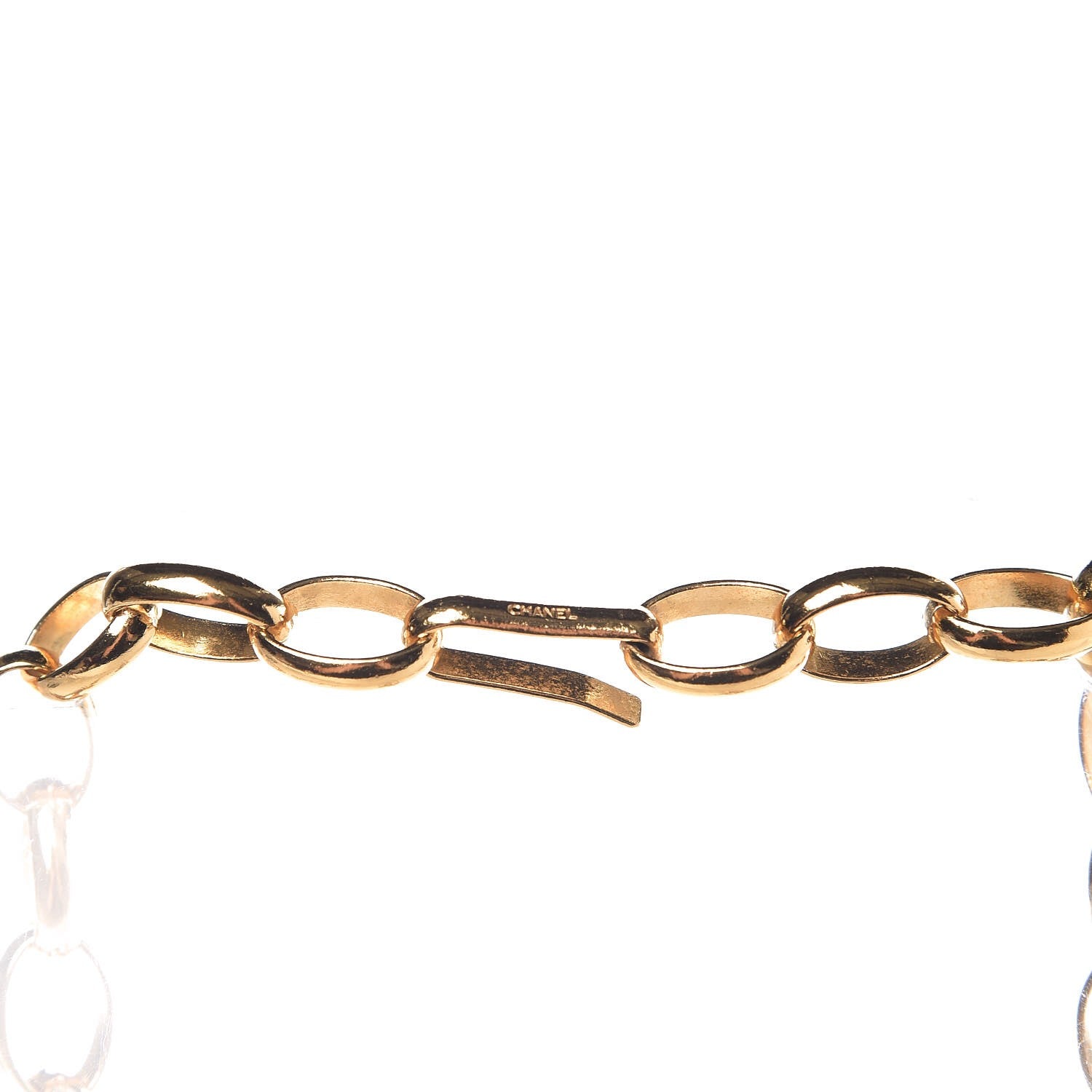 Chanel Medallion Long Chain Necklace Gold 4 of 5