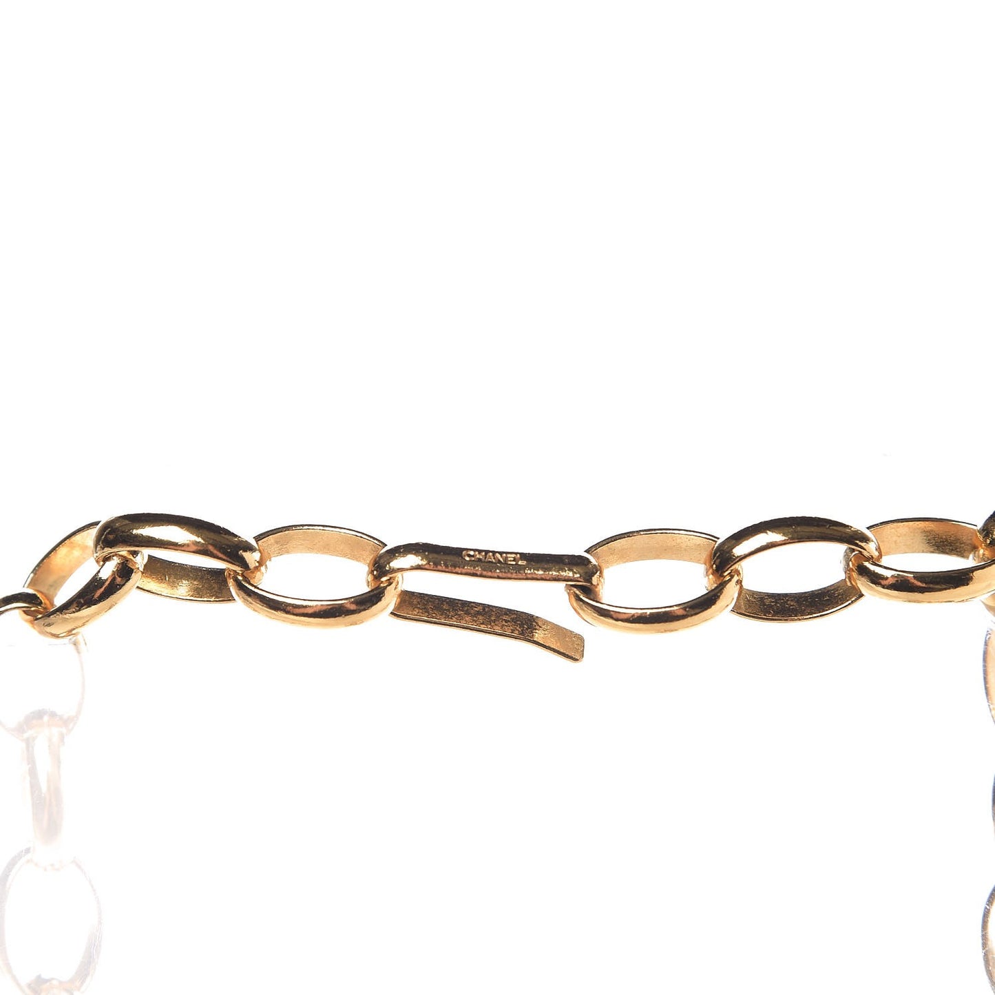 Medallion Long Chain Necklace Gold