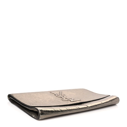 Saint Laurent Metallic Calfskin Large Belle De Jour Clutch Rose Gold 4 of 7