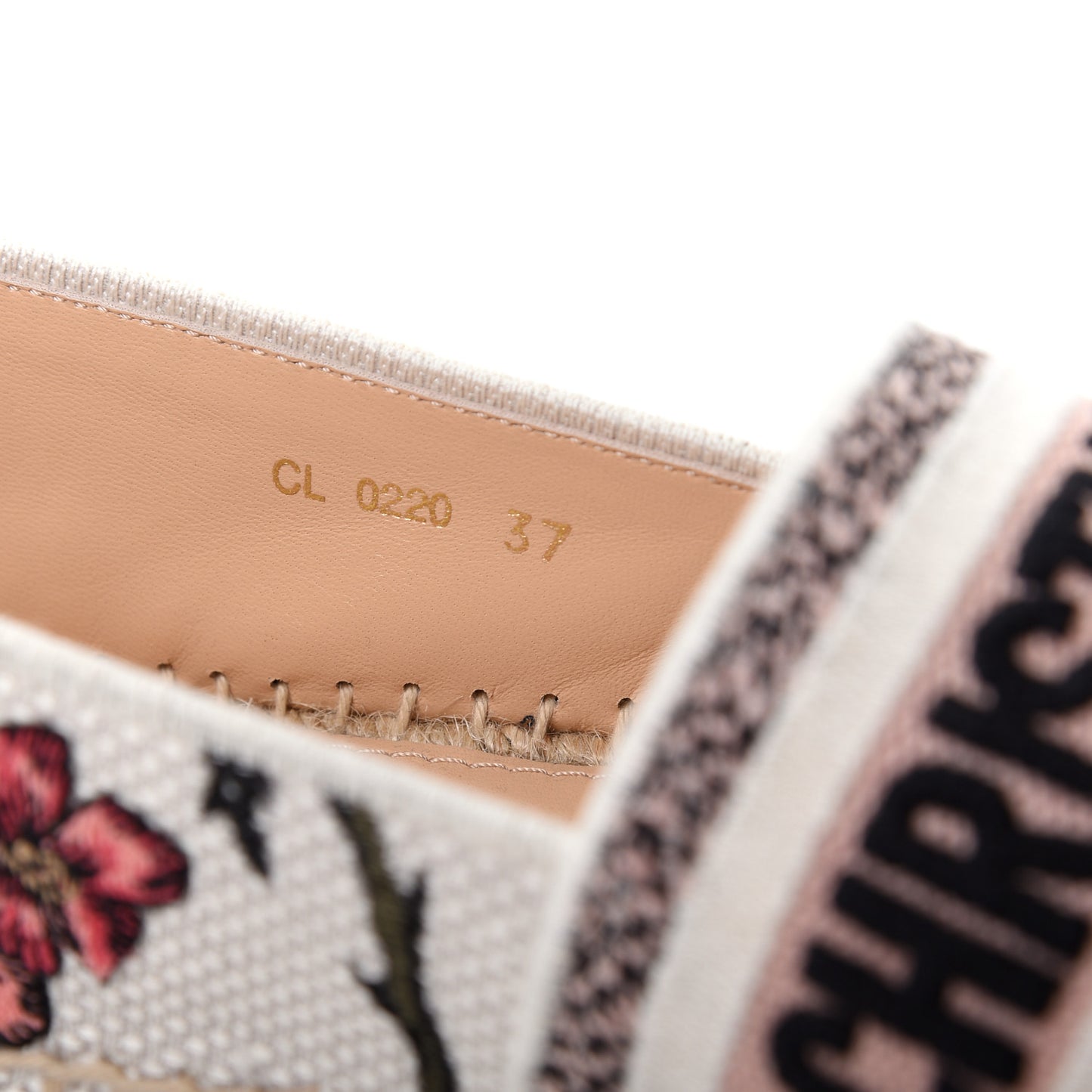 Canvas Rose Mutabilis Embroidered Granville Espadrilles 37 Multicolor