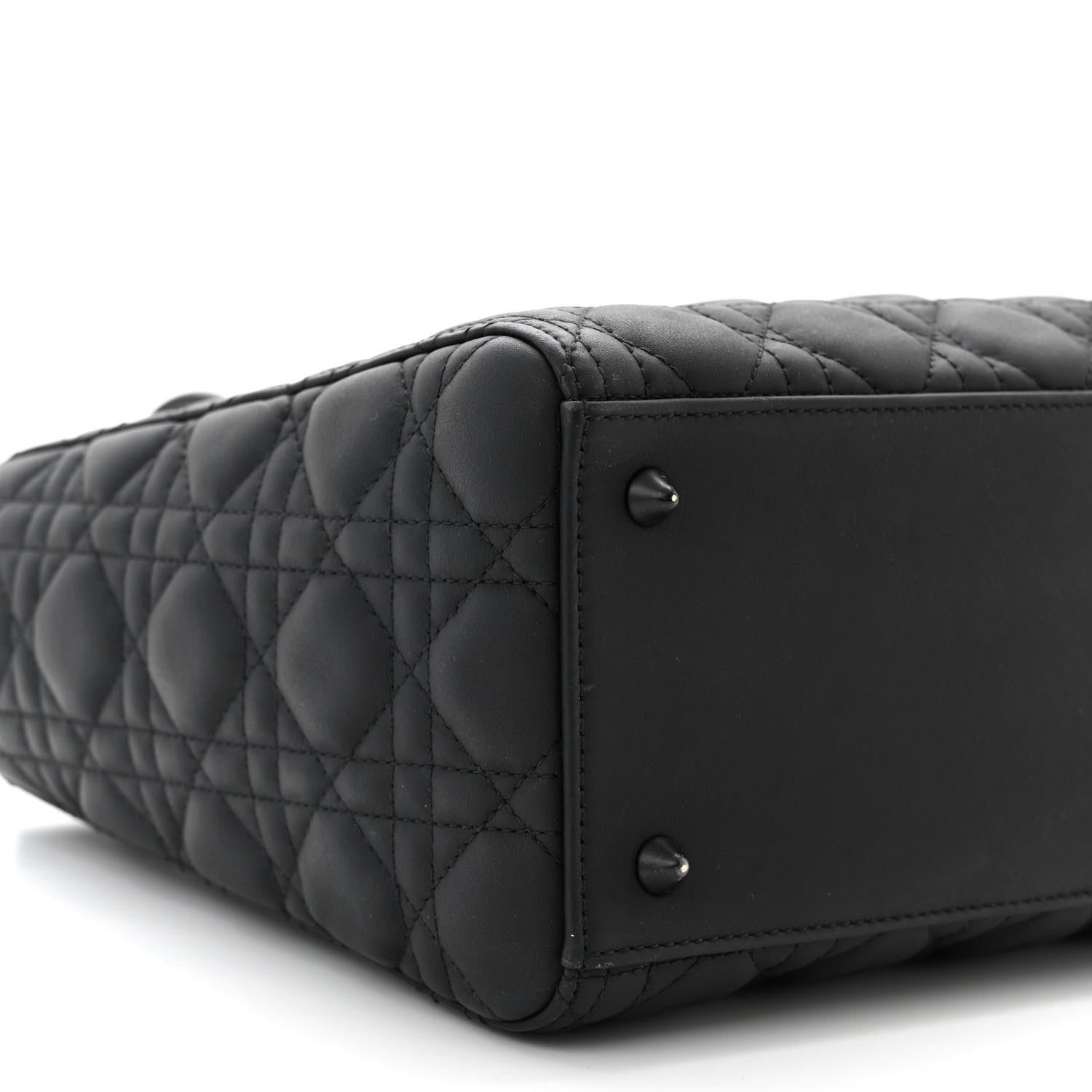 Christian Dior Ultra Matte Calfskin Cannage Medium Lady Dior Black 9 of 10