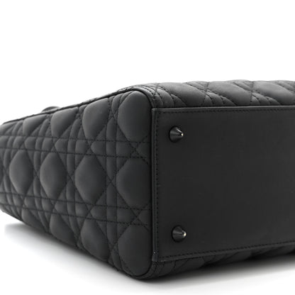 Christian Dior Ultra Matte Calfskin Cannage Medium Lady Dior Black 9 of 10