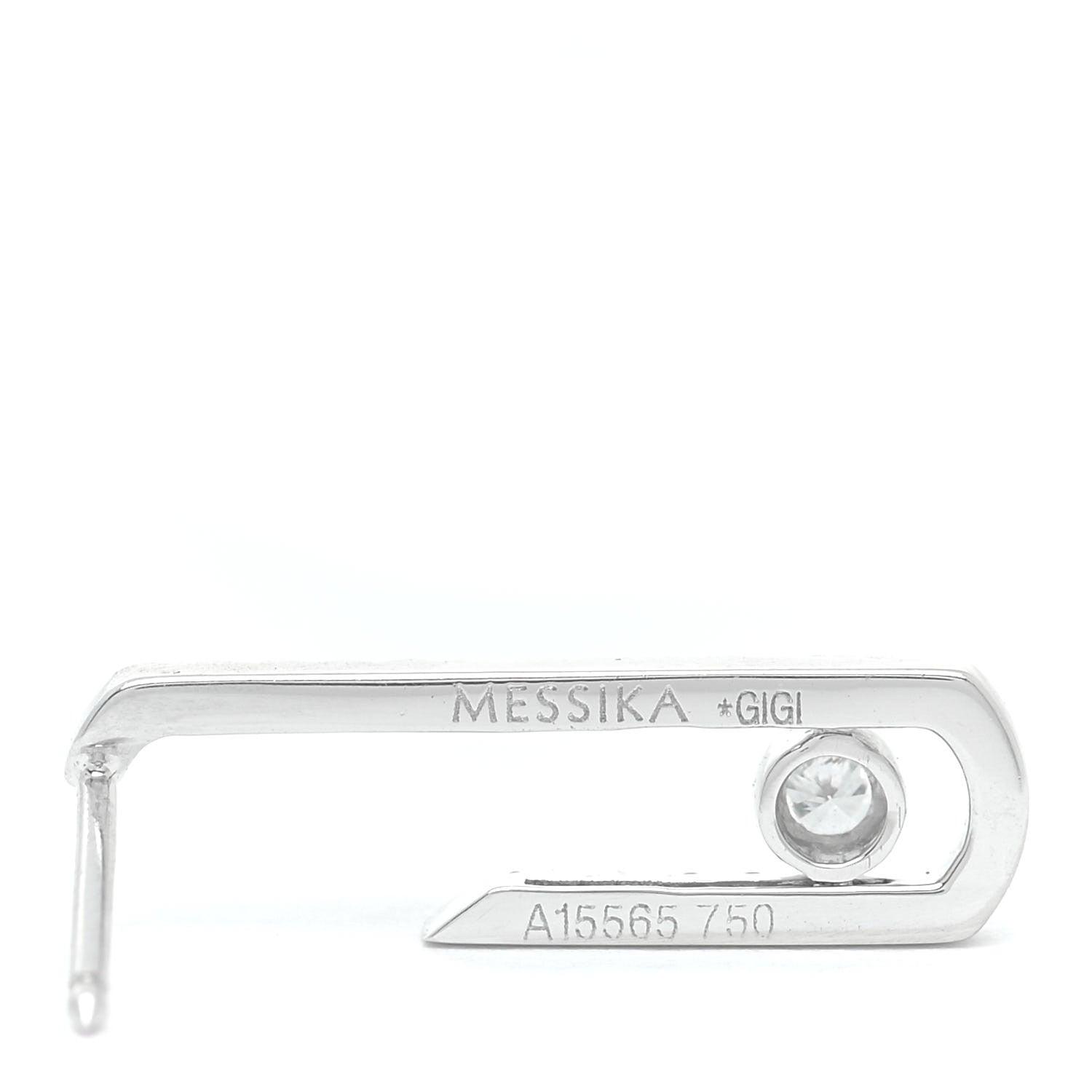 Messika X GIGI HADID 18K White Gold Diamond Move Addiction Earrings 5 of 5