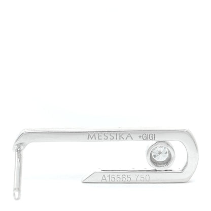 Messika X GIGI HADID 18K White Gold Diamond Move Addiction Earrings 5 of 5