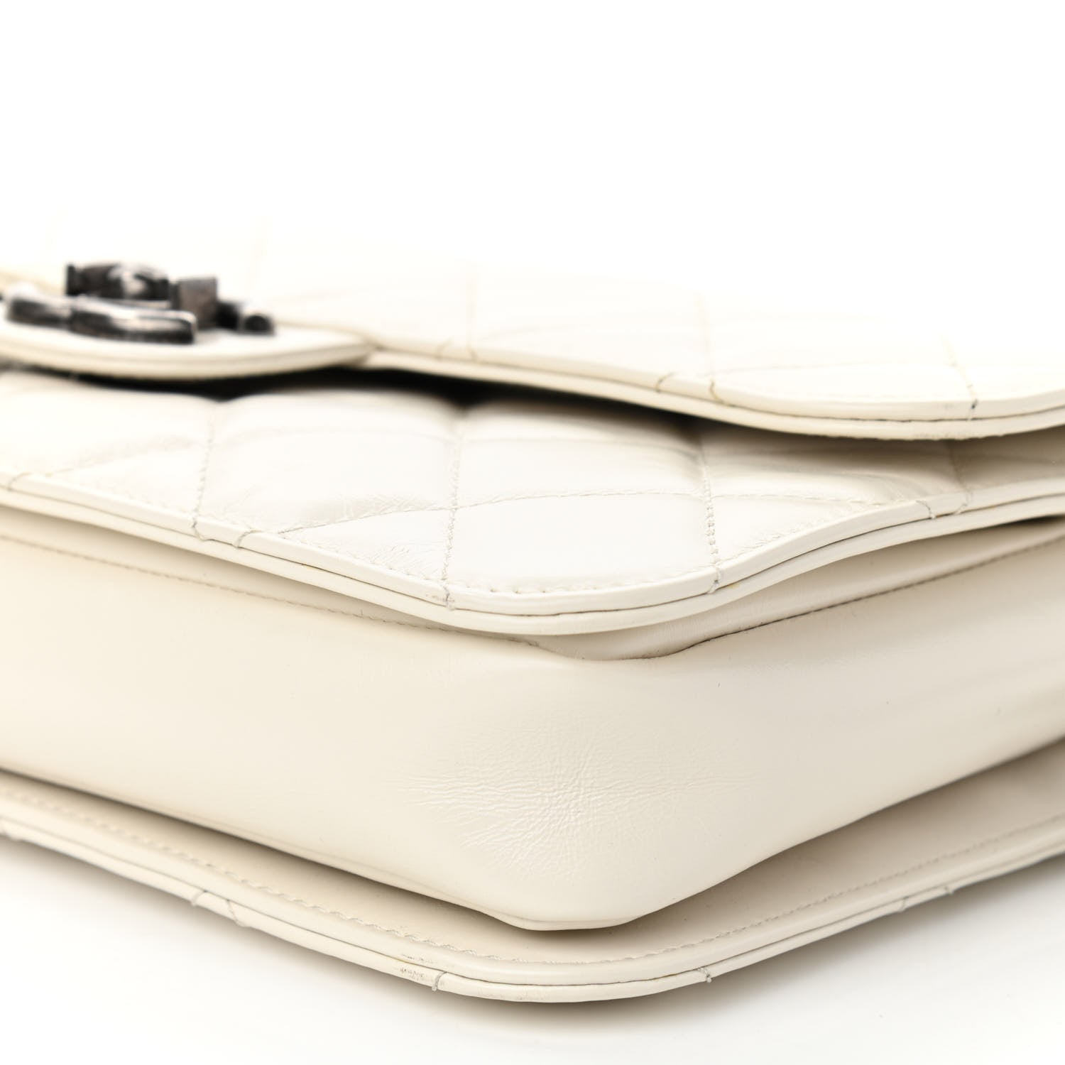 Chanel Glazed Calfskin Medium Perfect Edge Flap White 10 of 11