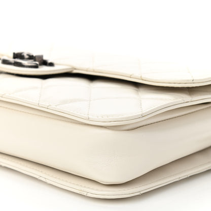 Chanel Glazed Calfskin Medium Perfect Edge Flap White 10 of 11
