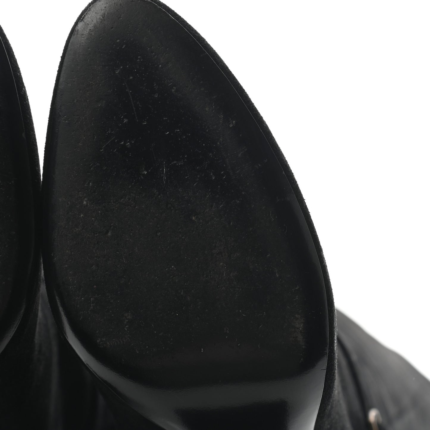 Suede Knee High Boots 40 Black