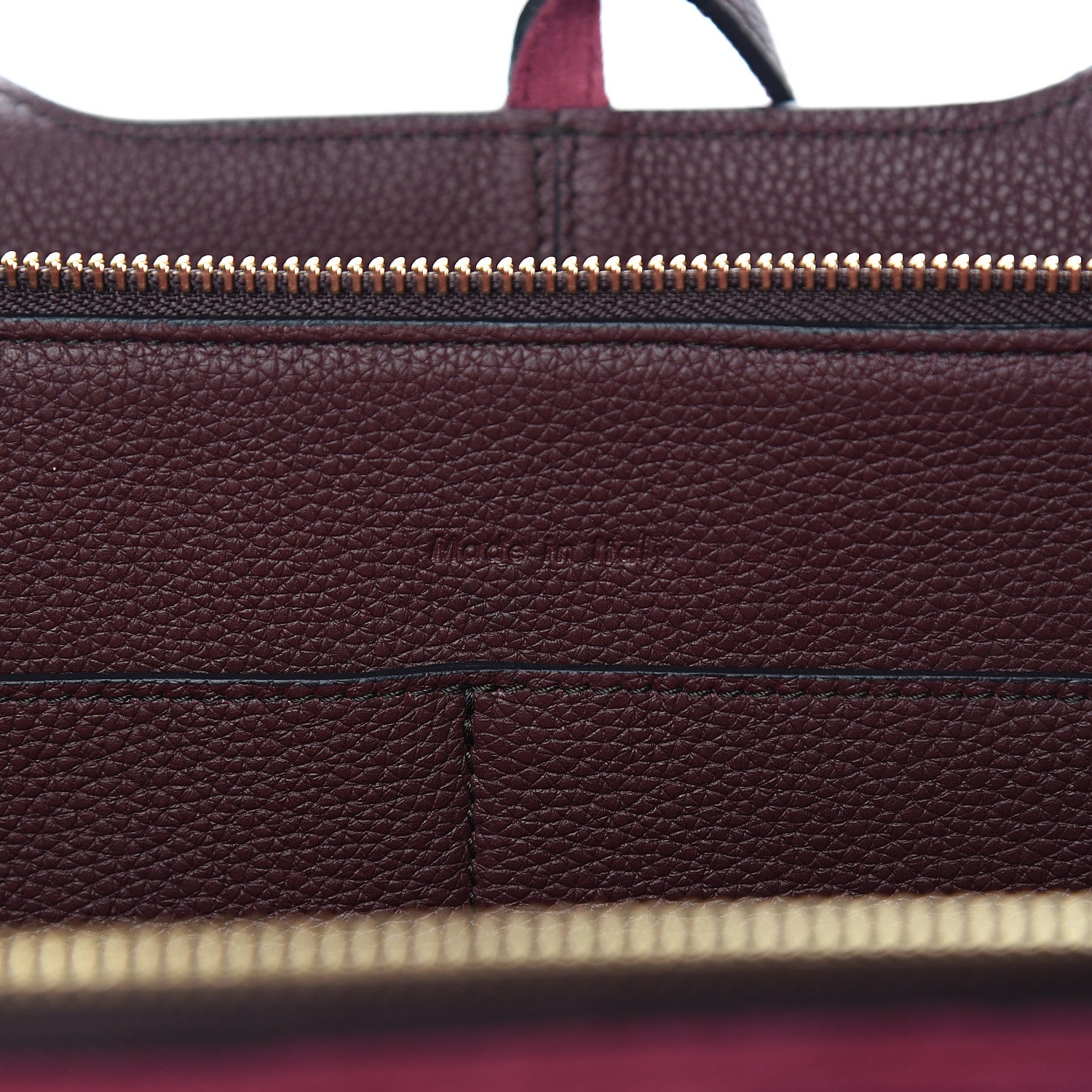 Celine Baby Grained Calfskin Small Tri-Fold Bag Burgundy 5 of 9