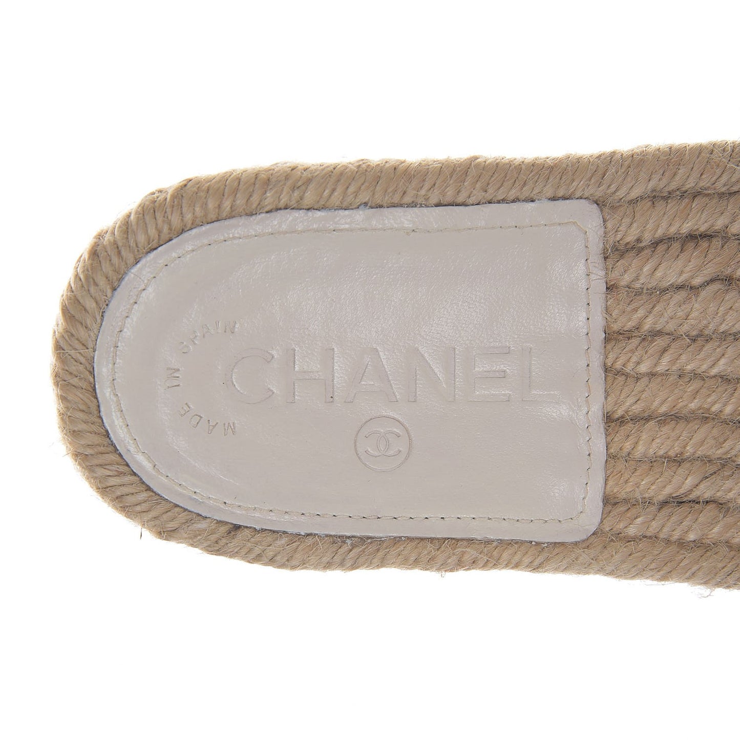 Calfskin Gripoix CC Espadrille Sandals 37.5 White