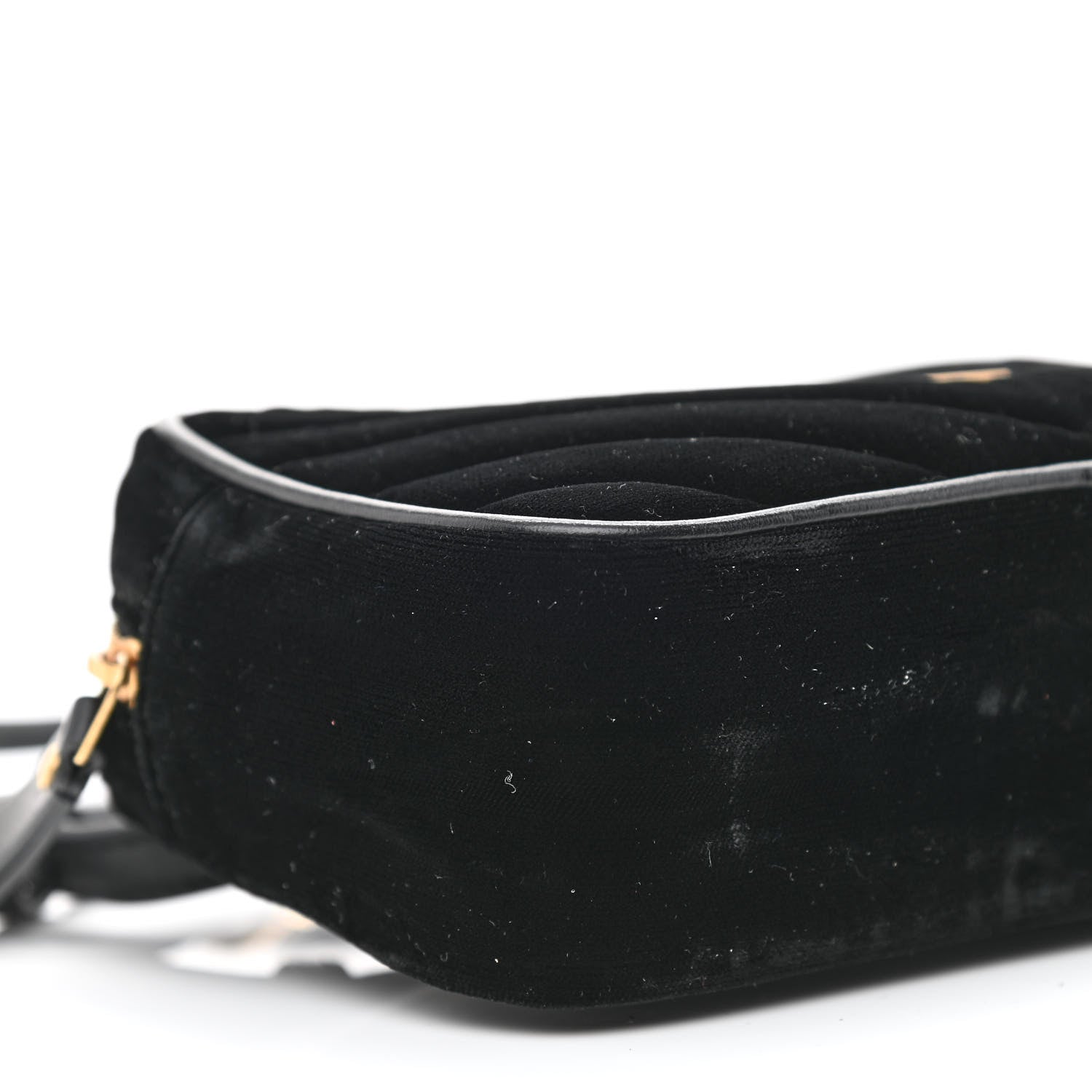 Saint Laurent Velour Matelasse Monogram Lou Belt Bag Black 9 of 10