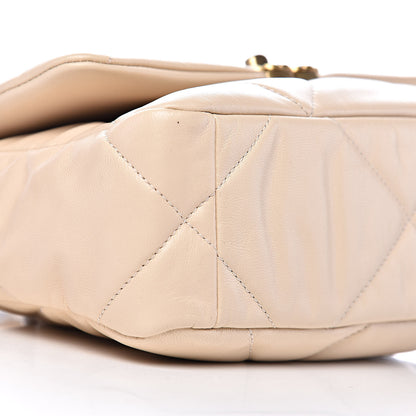 Chanel Goatskin Quilted Medium 19 Flap Beige 8 of 10