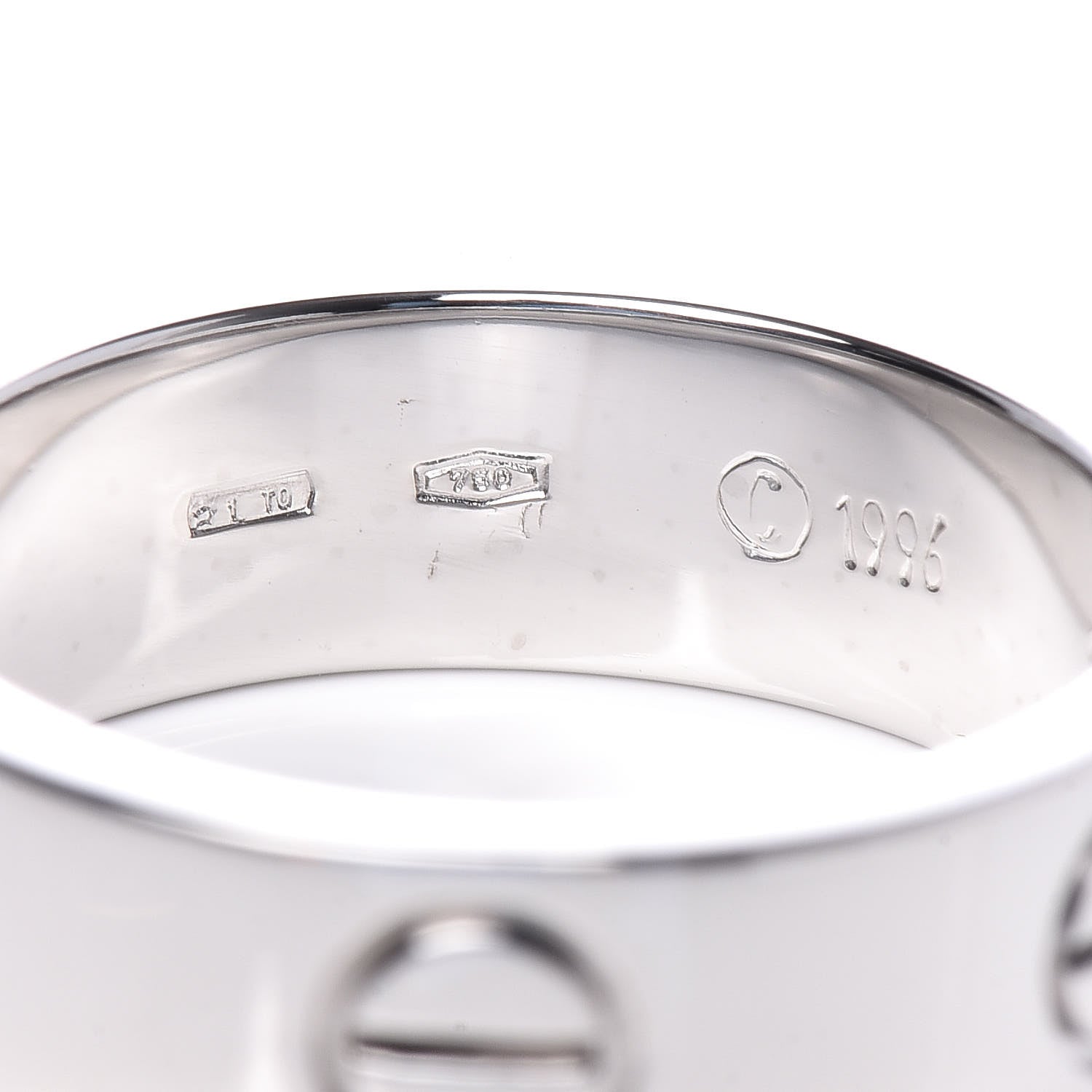 Cartier 18K White Gold 5.5mm LOVE Ring 50 5.25 4 of 7