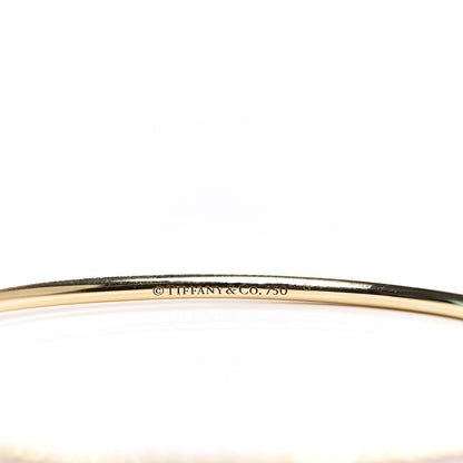 Tiffany 18K Yellow Gold Diamond Metro Hinged Bangle S 3 of 4