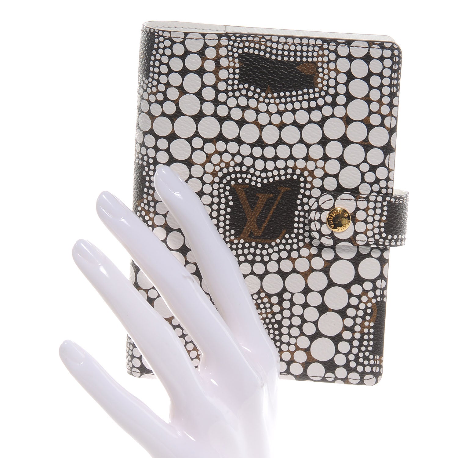 Louis Vuitton Monogram Kusama Town Small Ring Agenda White 2 of 7