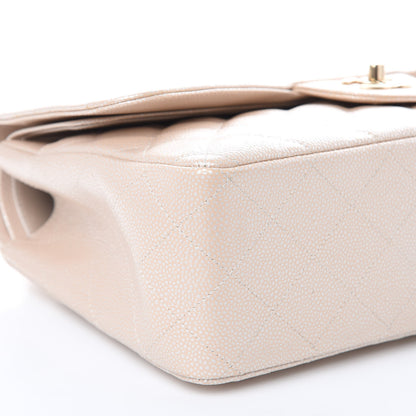 Chanel Pearly Caviar Quilted Jumbo Double Flap Light Beige 8 of 14