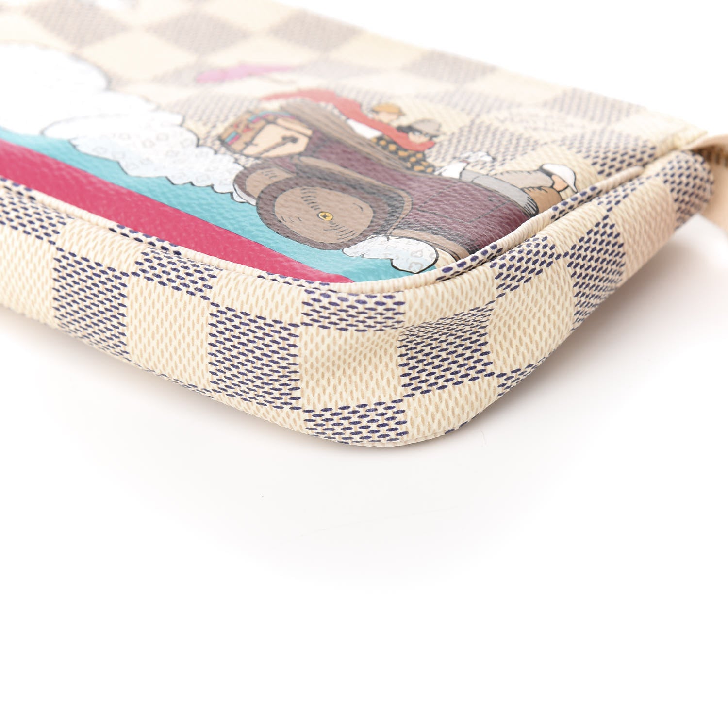 Louis Vuitton Damier Azur 2015 Christmas Animation Mini Pochette Accessories 8 of 8