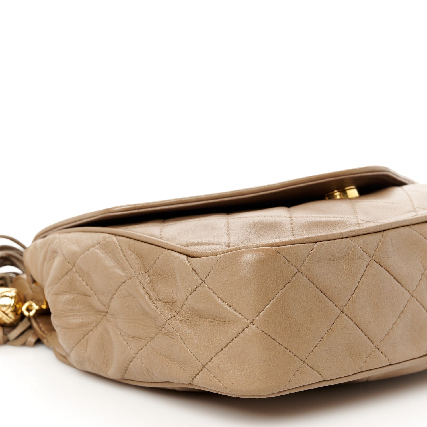 Chanel Lambskin Quilted Tassel Envelope Flap Brown 10 of 11