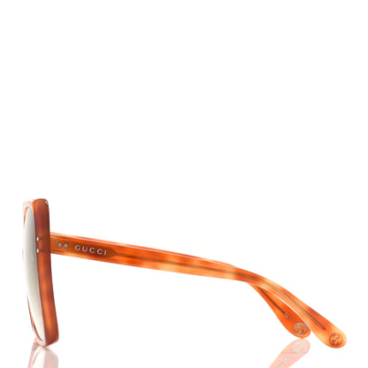 Gucci Acetate Oversize Square Frame GG0471S Sunglasses Havana Green 3 of 7
