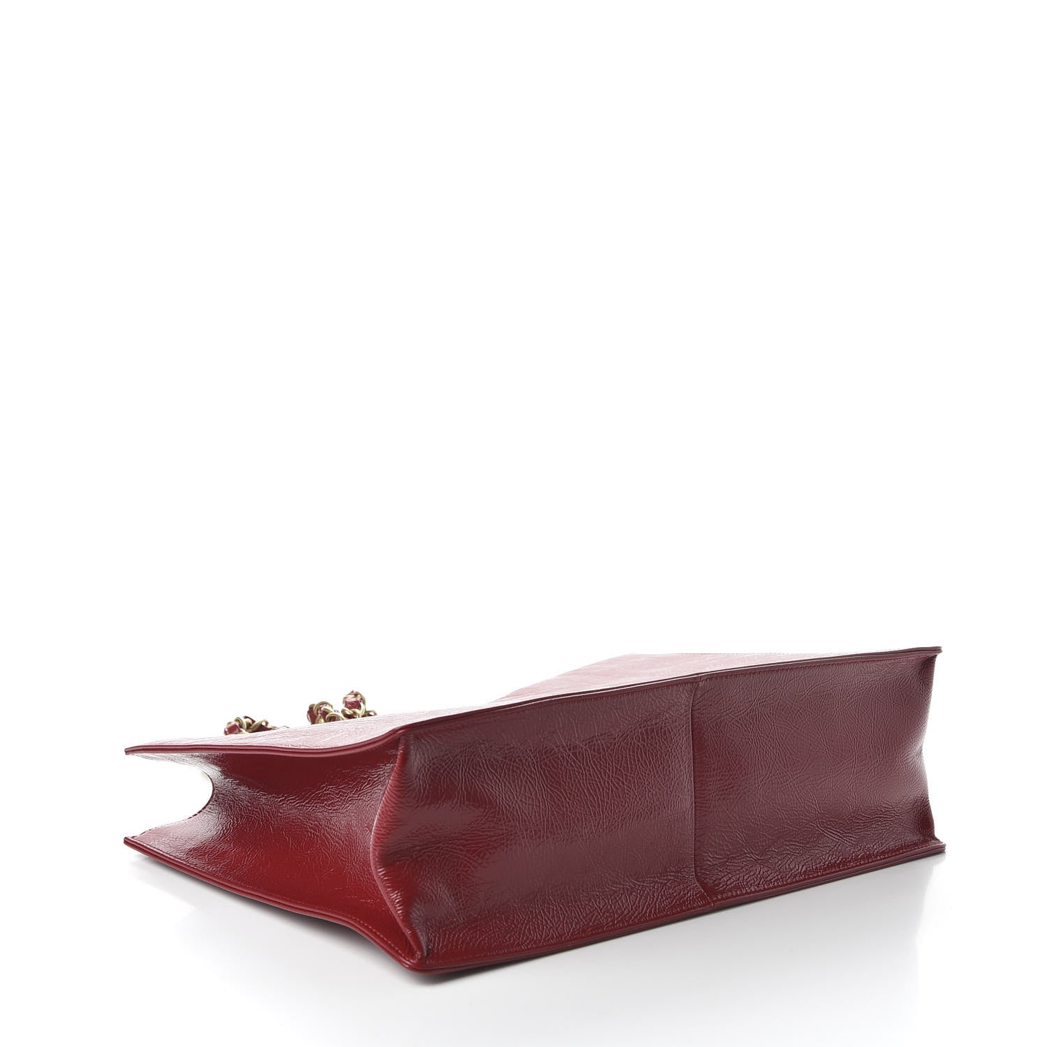 Chanel Shiny Aged Calfskin Shopping Bag Red 4 of 11
