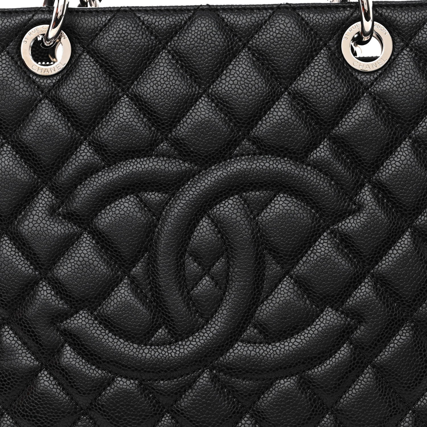 Chanel Caviar Quilted Grand Shopping Tote GST Black 8 of 12
