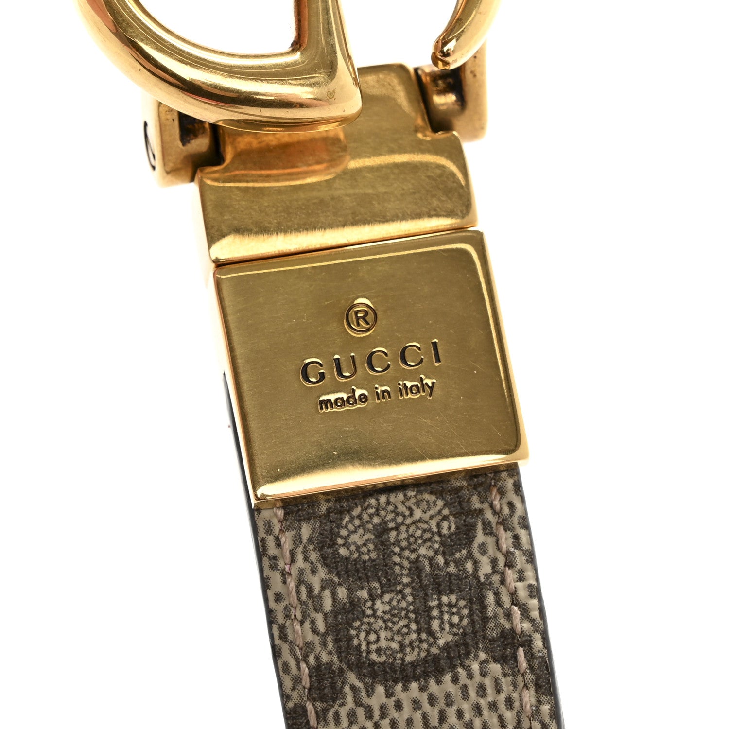 Gucci GG Supreme Monogram Plutone Calfskin Double G Reversible 20mm 110 44 Belt 5 of 7