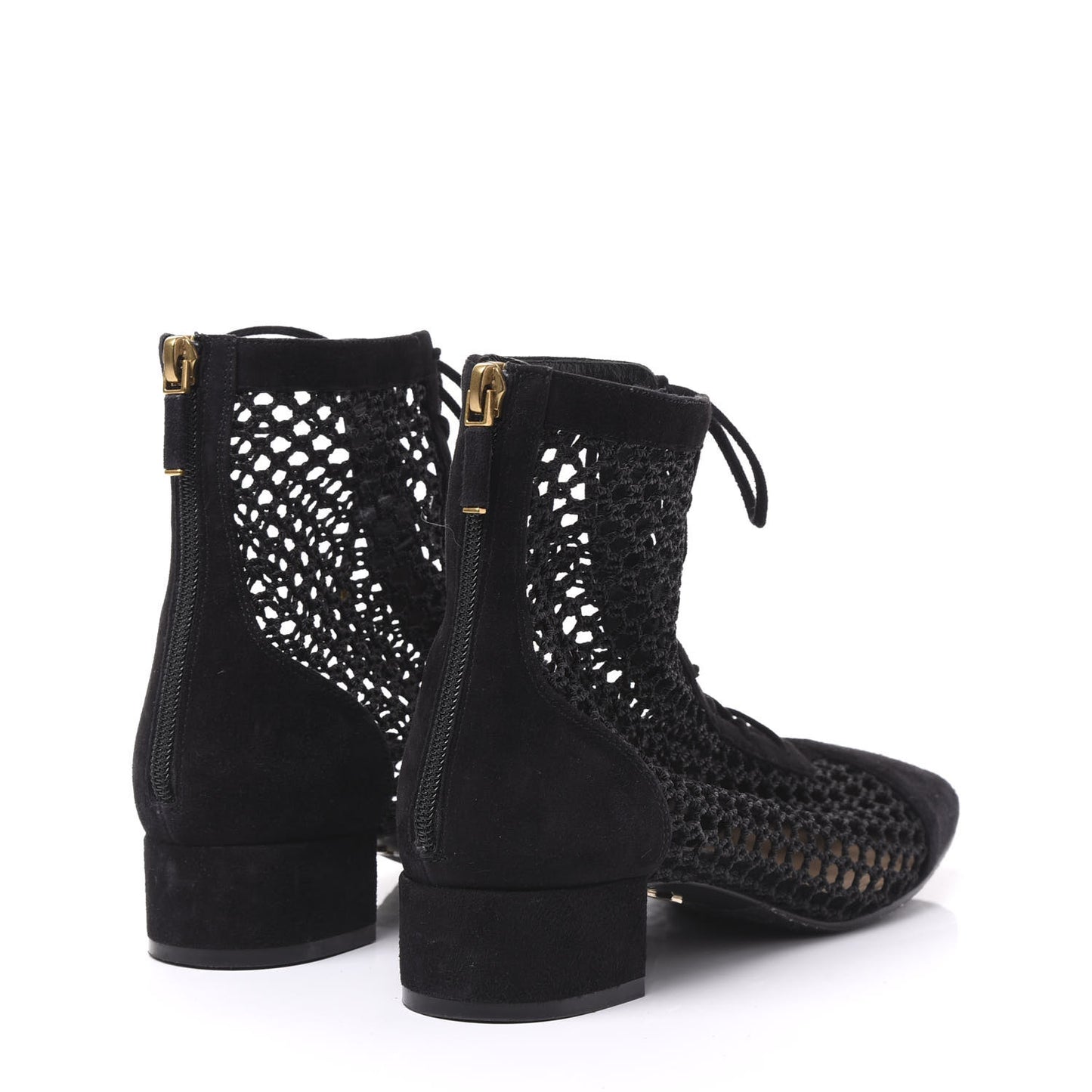 Suede Resille Naughtily-D 30mm Ankle Boots 38 Black