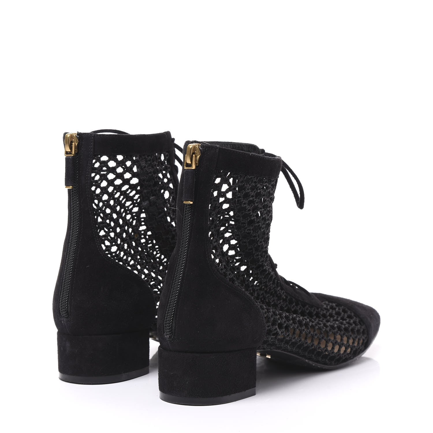 Christian Dior Suede Resille Naughtily-D 30mm Ankle Boots 38 Black 4 of 9