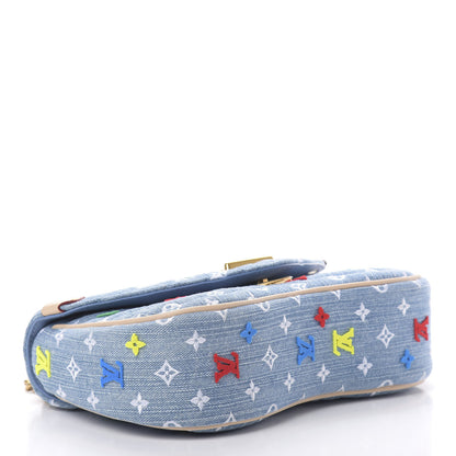 Louis Vuitton Embroidered Monogram Denim New Wave Chain MM 4 of 11